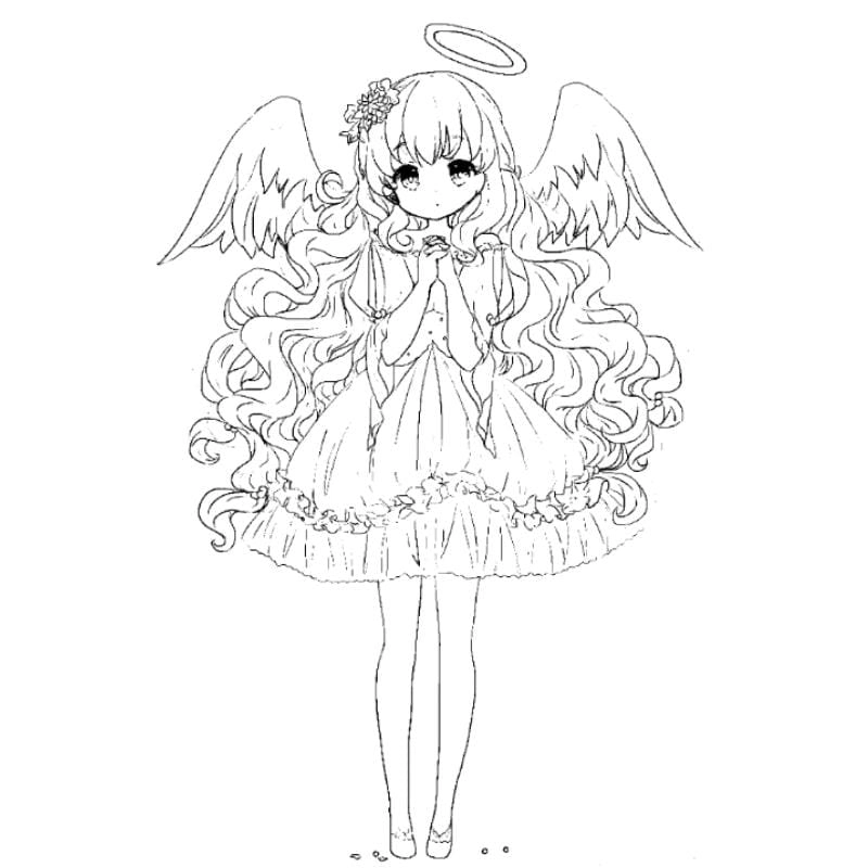 Tranh tô màu công chúa anime thu hút bé sáng tạo mỗi ngày