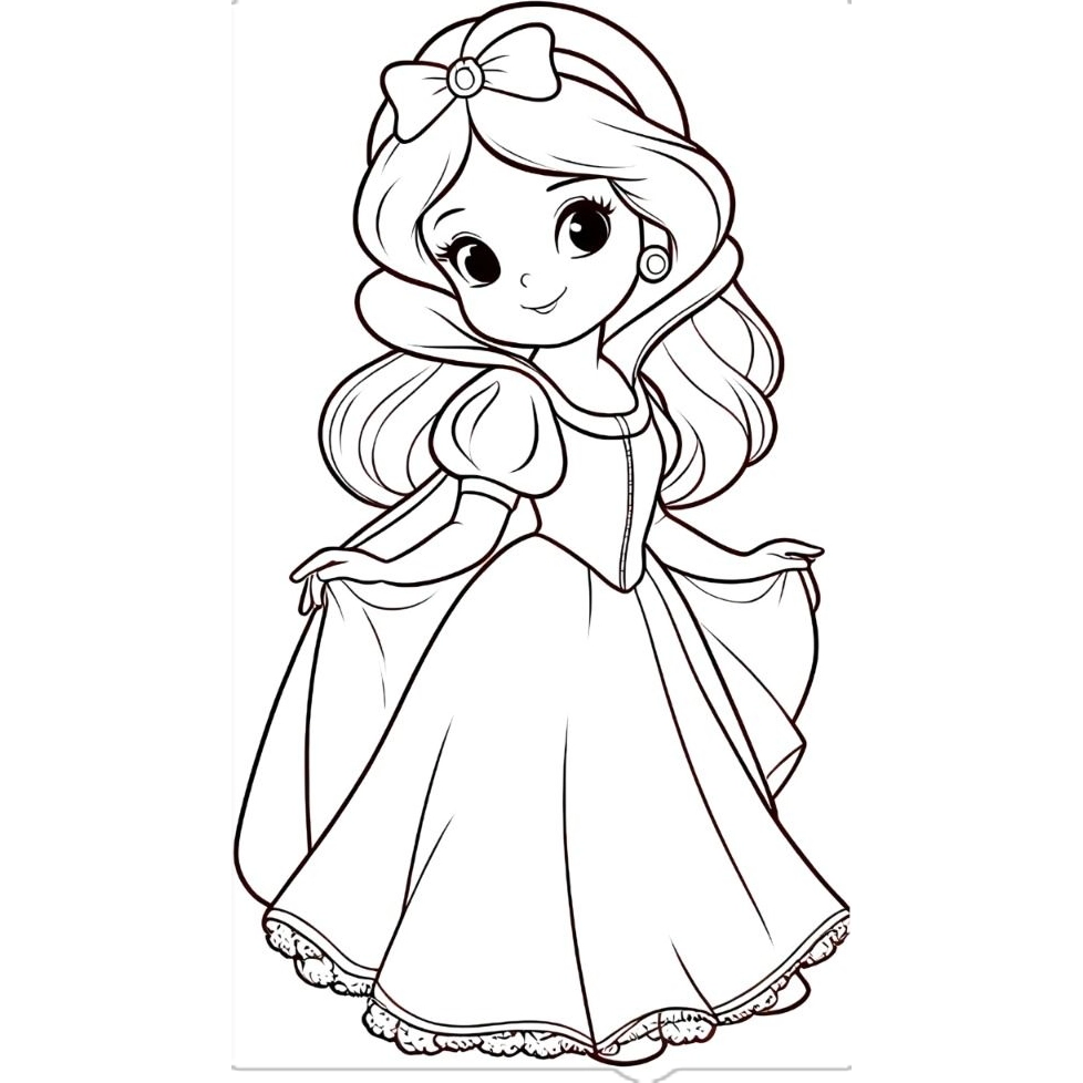 Bé yêu thích anime chibi cute tranh tô màu công chúa anime