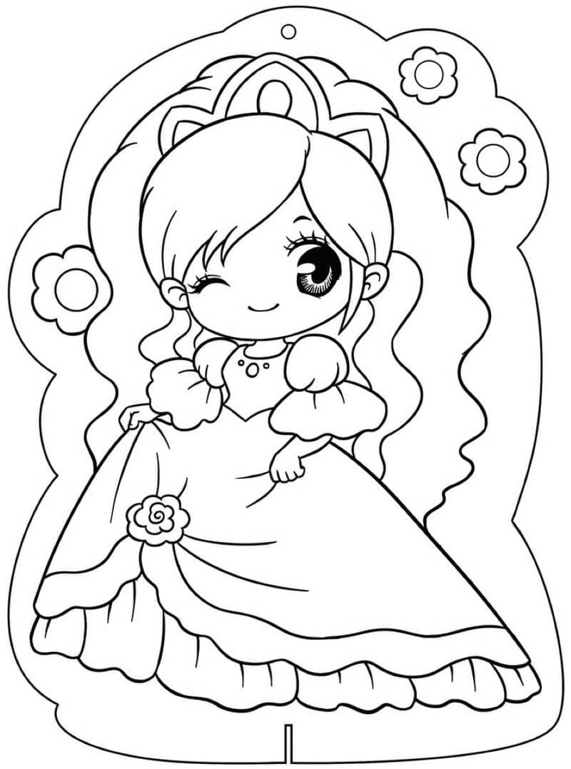 Tô màu thế giới anime tranh tô màu công chúa anime