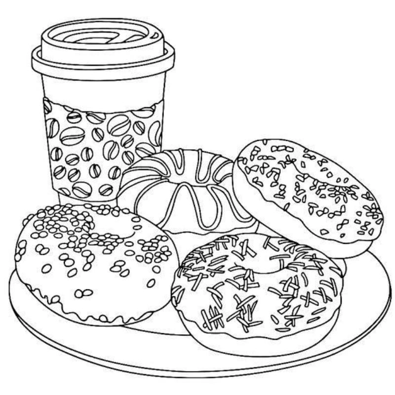 Gợi ý hot với tranh tô màu đồ ăn uống sáng tạo