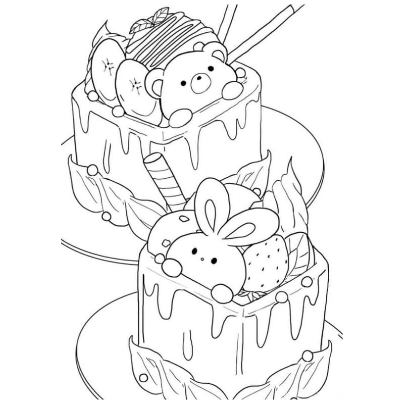 Chọn ngay food tranh tô màu đồ ăn cute cho bé yêu