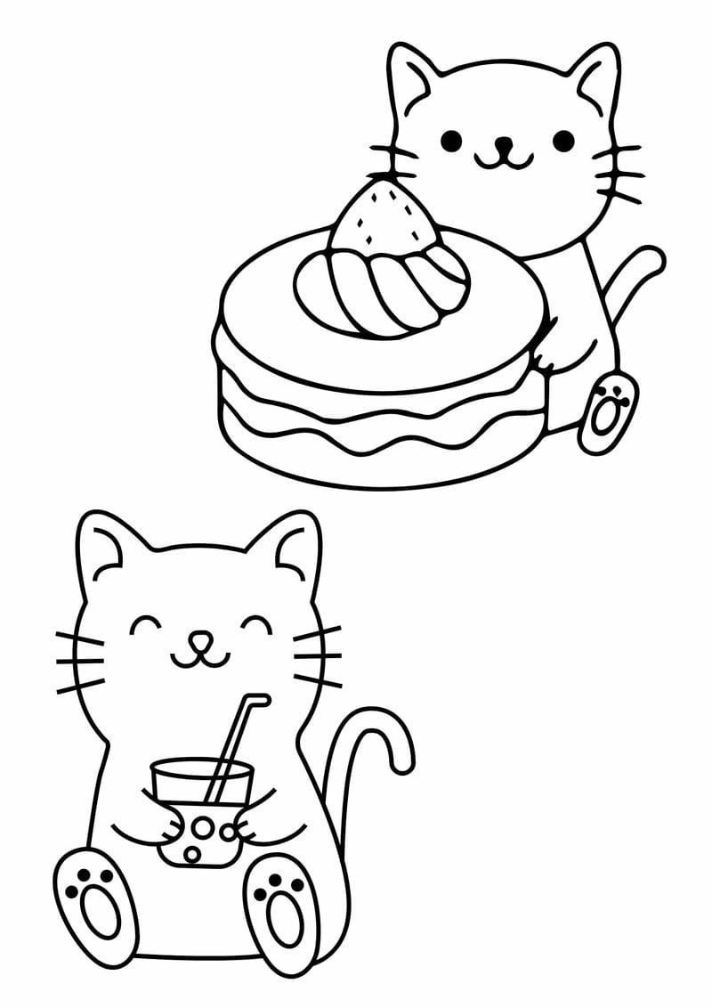 Bố mẹ chọn in tranh tô màu đồ ăn cute cho bé nhé