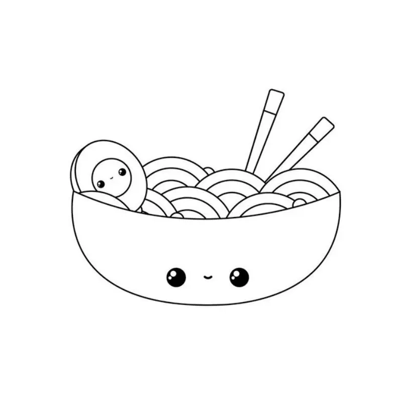 Tô ngay tranh tô màu đồ ăn dễ thương bé mê tít