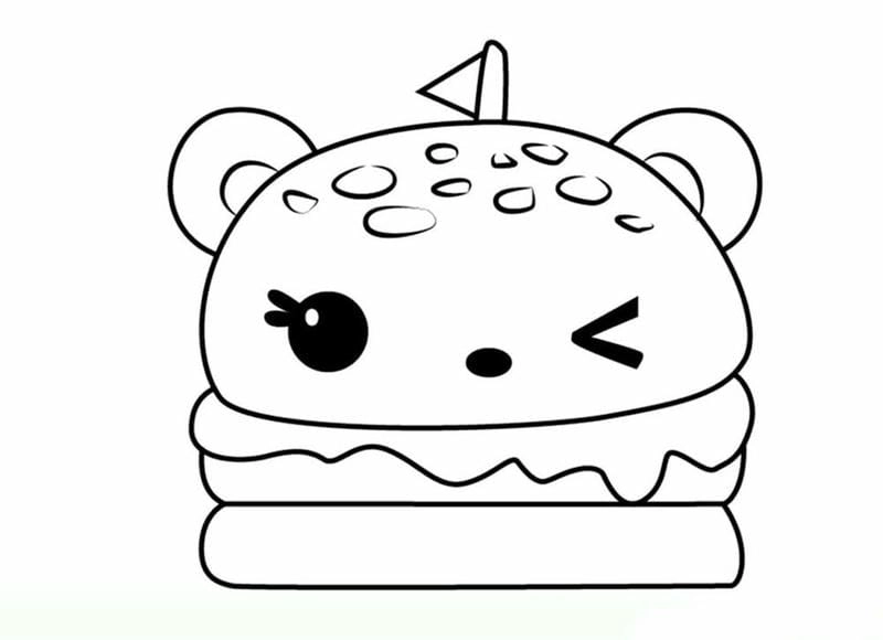 Gợi ý tranh tô màu đồ dùng để ăn đáng yêu