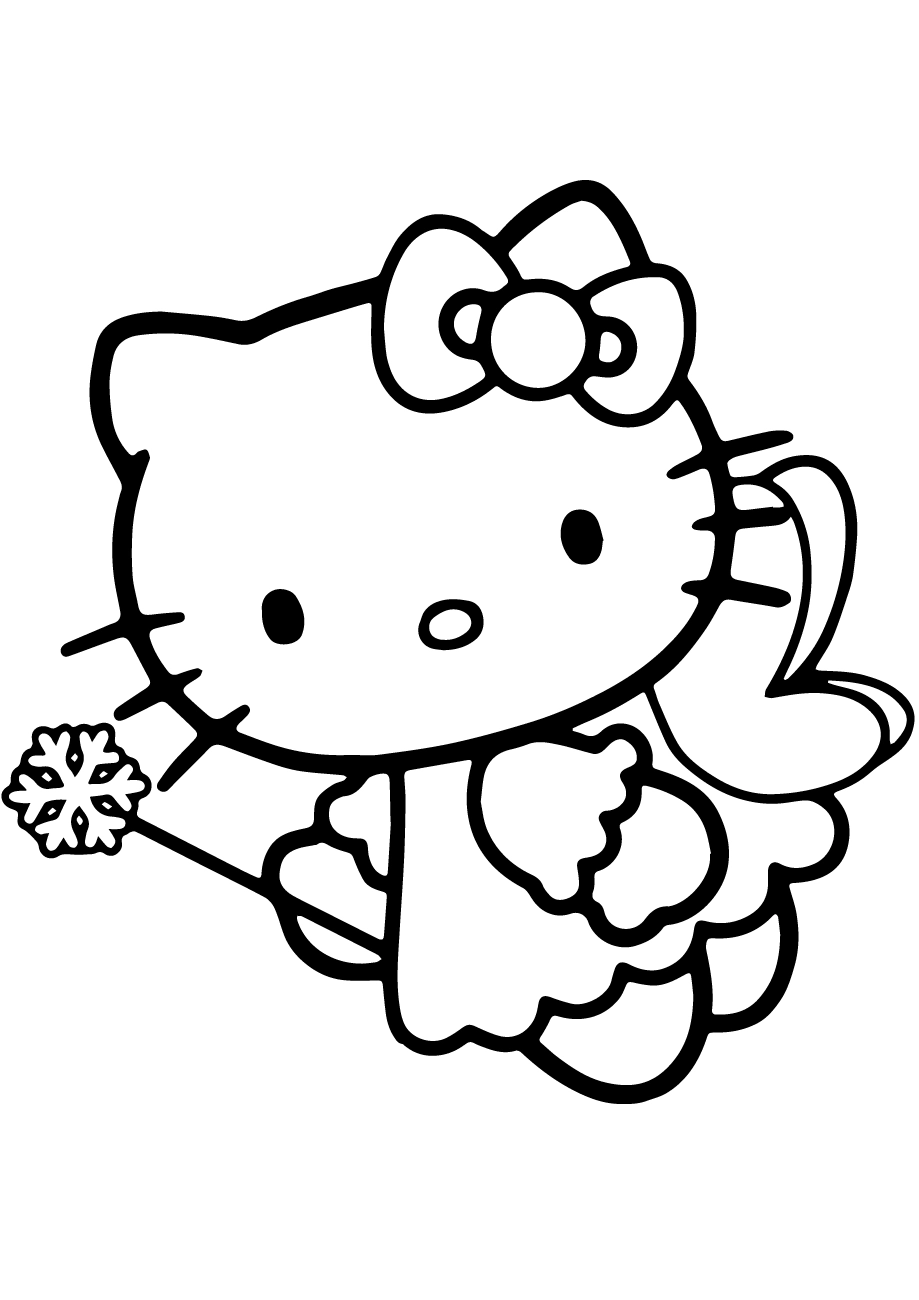 Tổng hợp tranh tô màu hello kitty cho bé siêu xinh