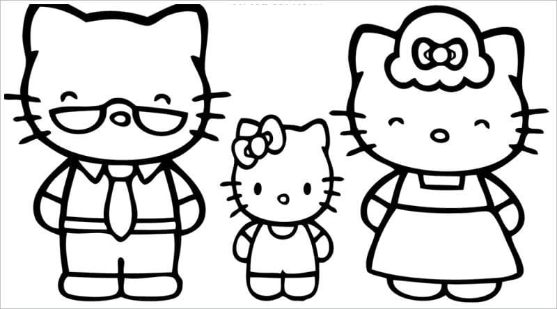 Mẹ dễ dàng in hình hello kitty cho bé tô màu ngay tại nhà