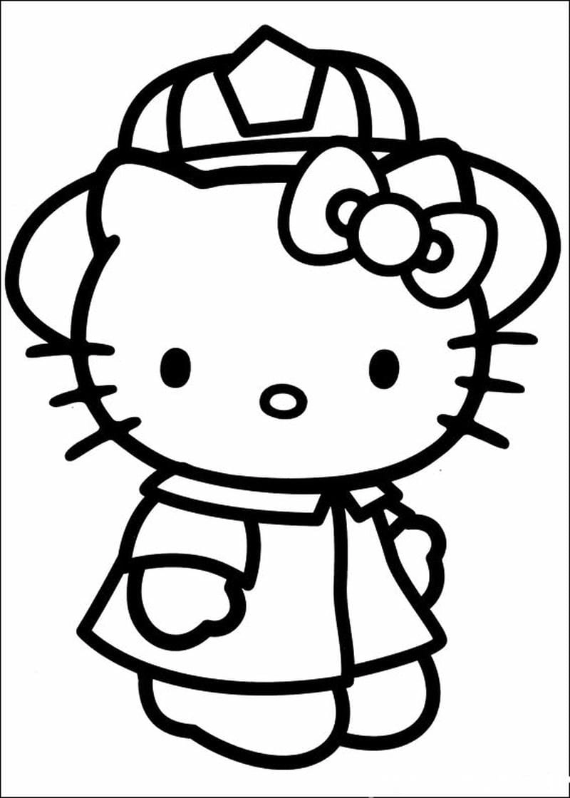 Be thich thu voi tô màu hello kitty