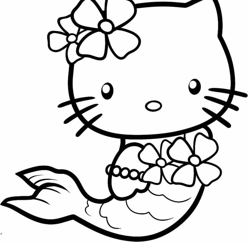 Bộ sưu tập mẫu tranh tô màu hello kitty đẹp
