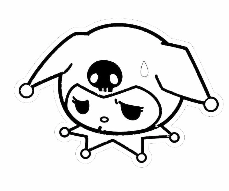 Tải ngay kuromi para colorear tranh tô màu kuromi