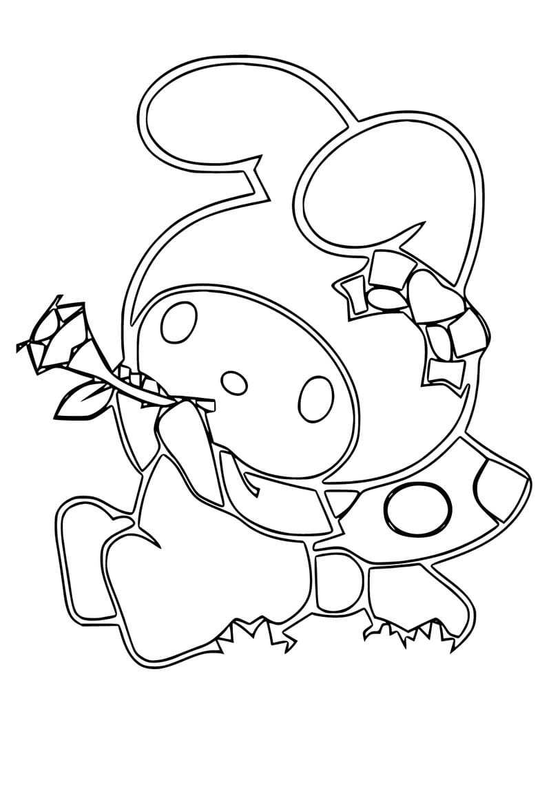 Gợi ý cinnamoroll tranh tô màu kuromi và melody cho bé