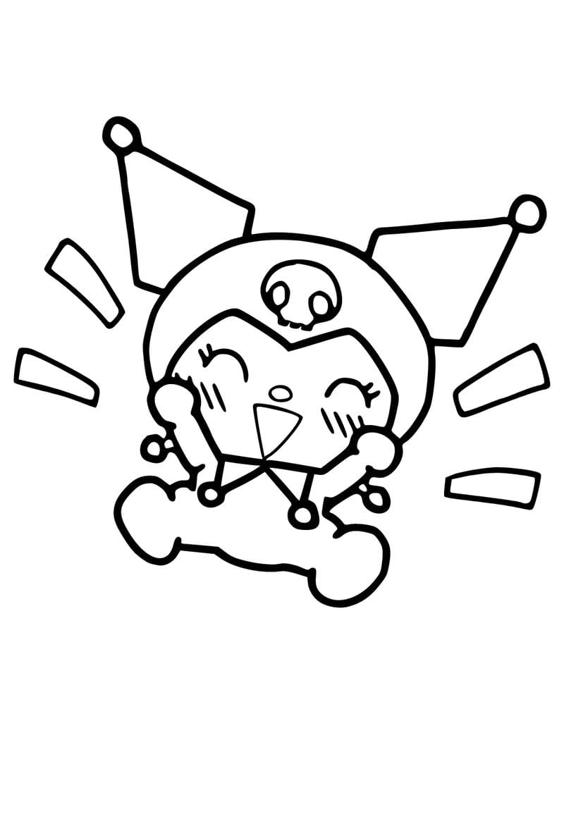 Hình vẽ cinnamoroll tranh tô màu kuromi cute cho bé