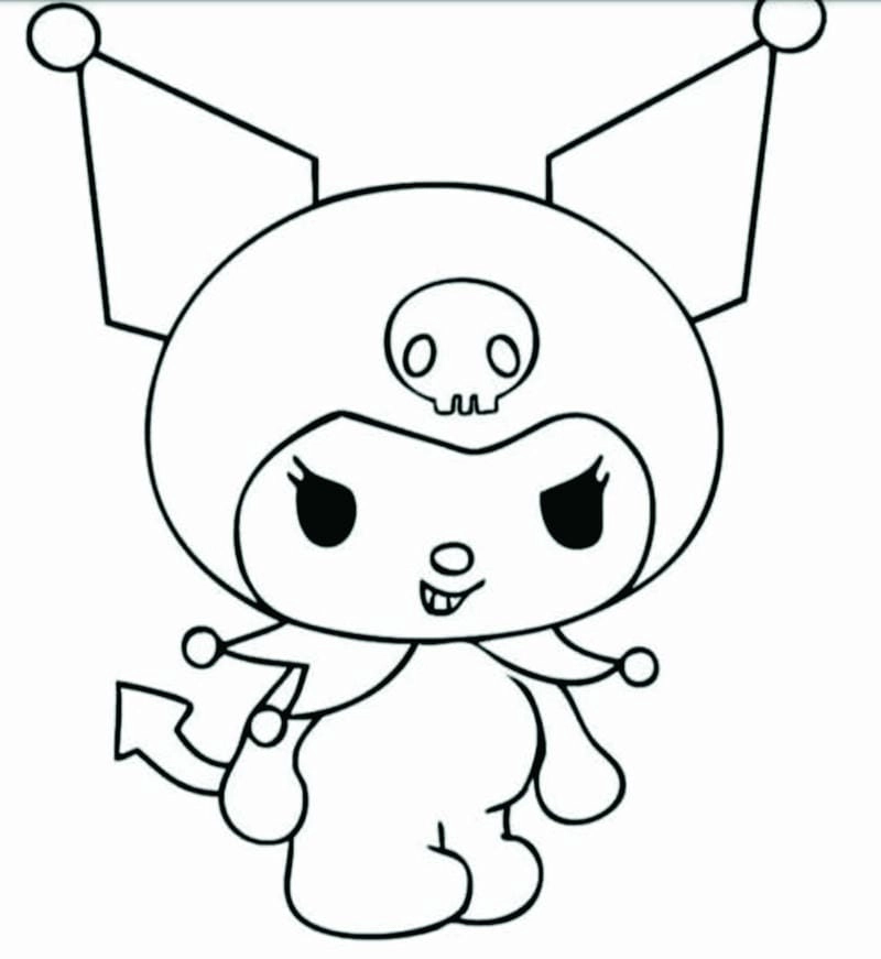 Tuyển tập kuromi tranh tô màu kuromi anime hot