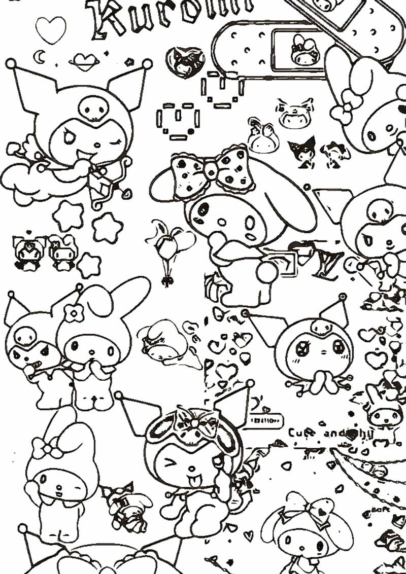 Cập nhật tranh tô màu kuromi dễ thương mỗi tuần