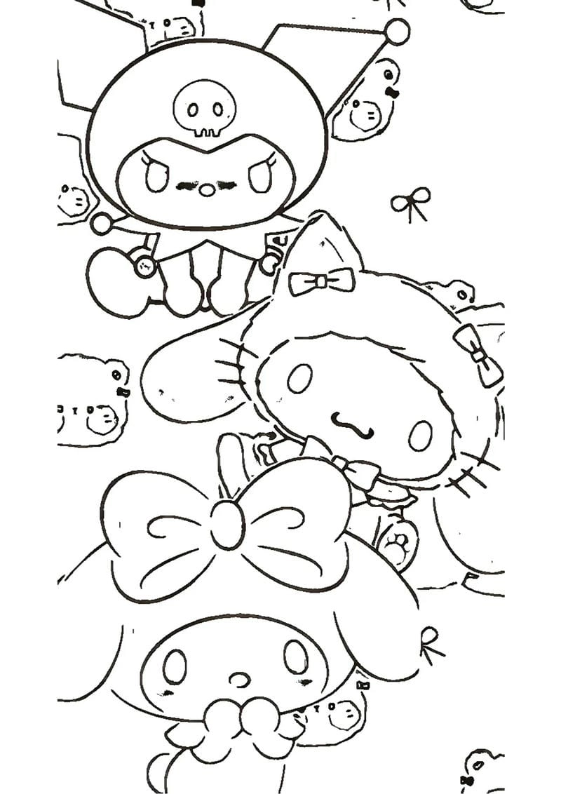 Bộ sưu tập para colorear tranh tô màu kuromi