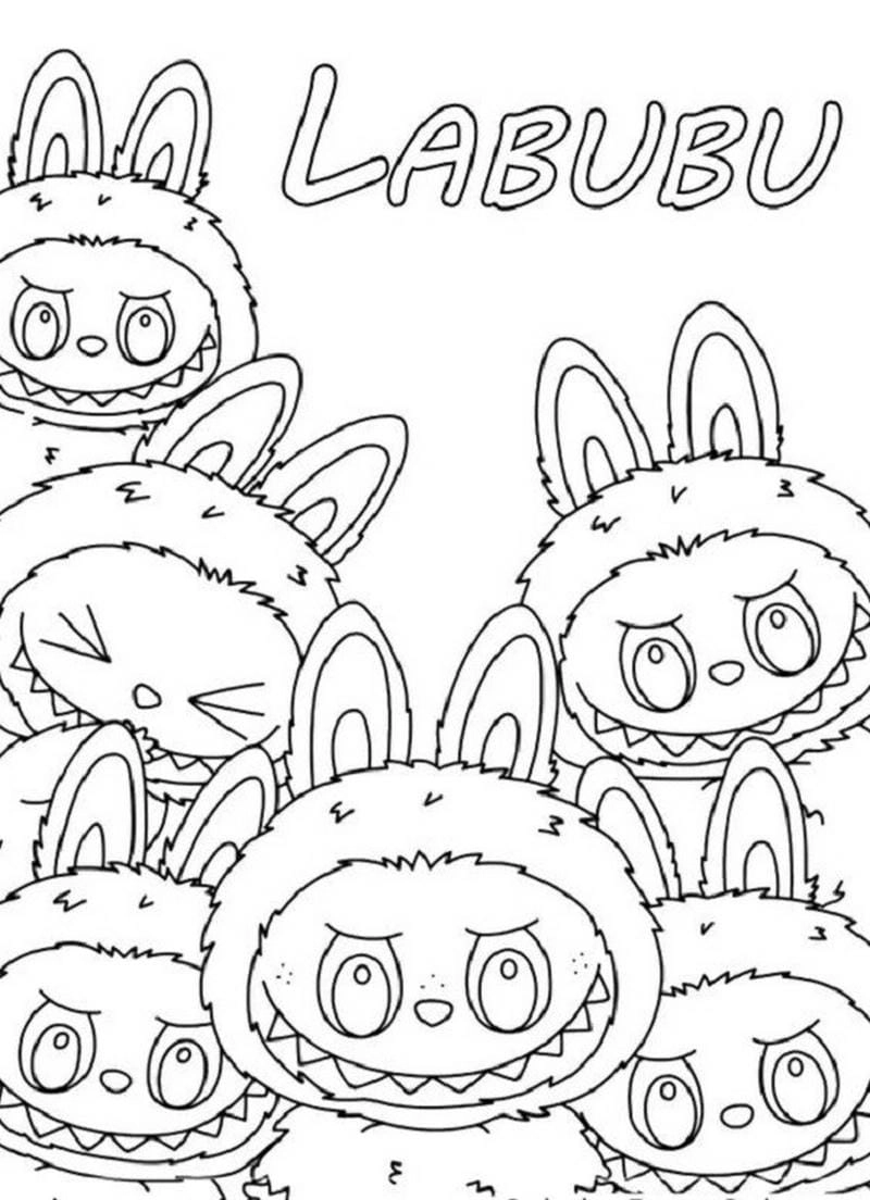 Khám phá tranh tô màu labubu cute cực dễ thương