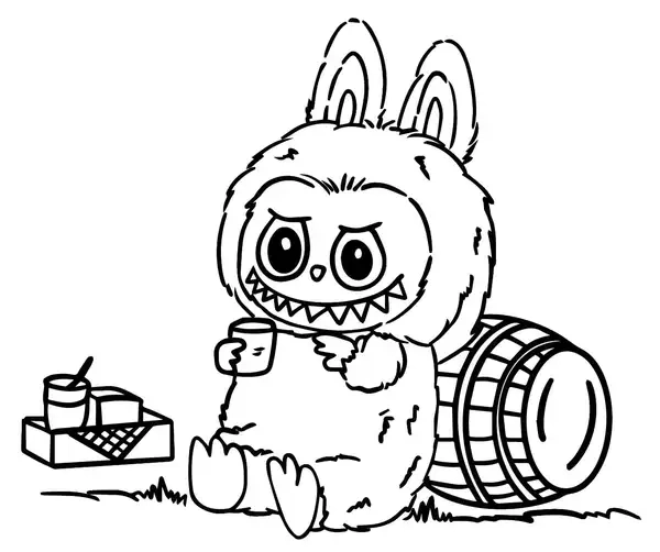 Tải về labubu coloring pages tranh tô màu labubu cho bé