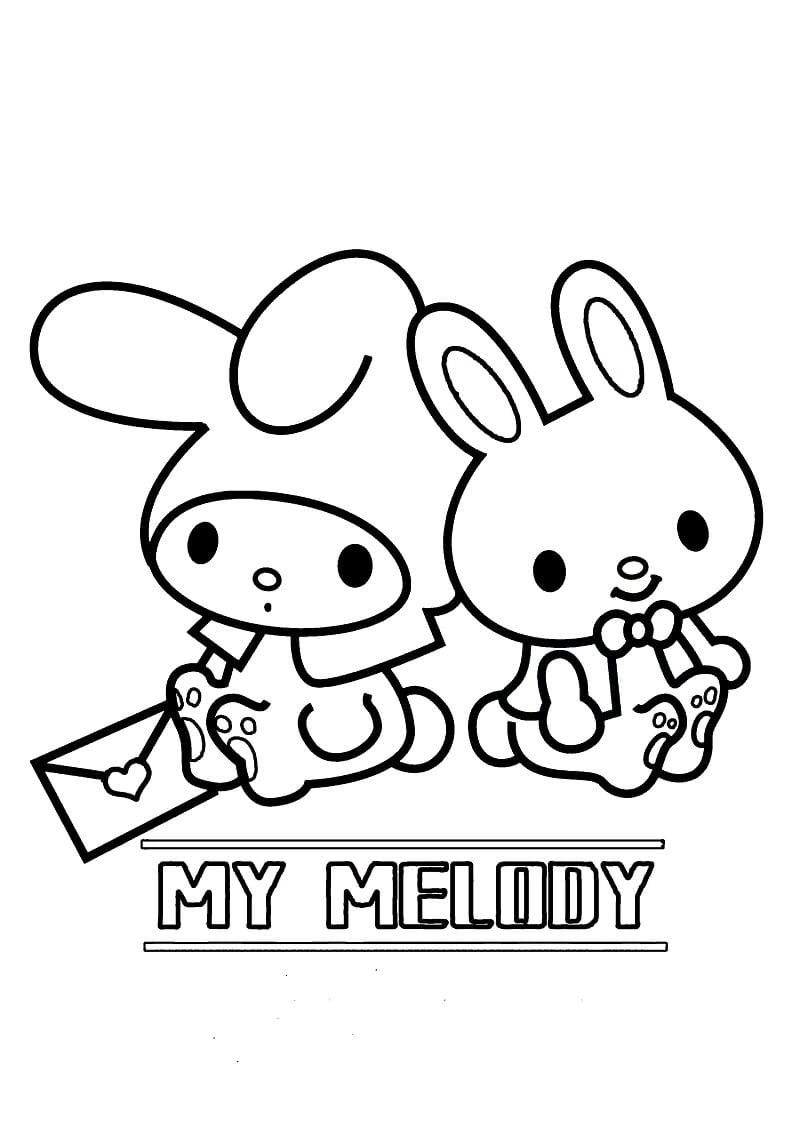 Top mẫu tranh tô màu my melody cute hot nhất