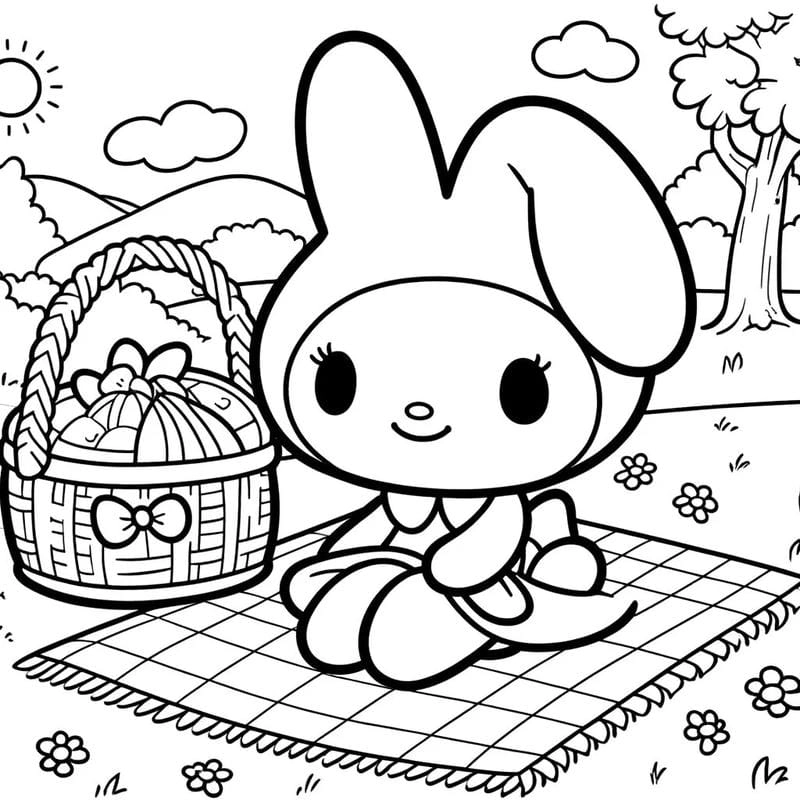 Tải ngay bộ tô màu my melody dễ thương