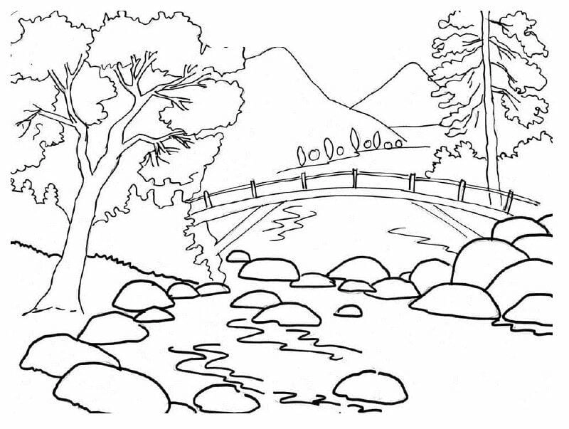 Bắt đầu vẽ tranh tô màu phong cảnh đơn giản mà đẹp