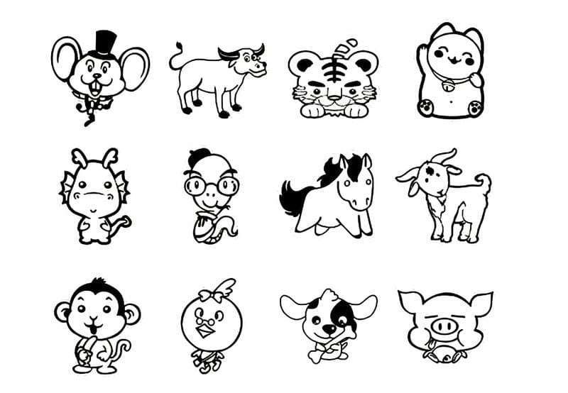 Bé nào cũng mê tranh tô màu sticker cute ngộ nghĩnh đáng yêu
