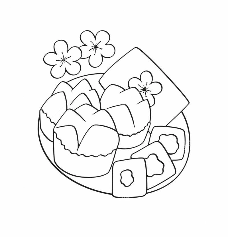 Tết tranh tô màu tết cho bé tô sắc màu