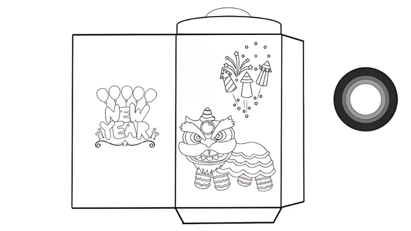 Tô màu tranh tô màu tết cùng bé vui đón xuân