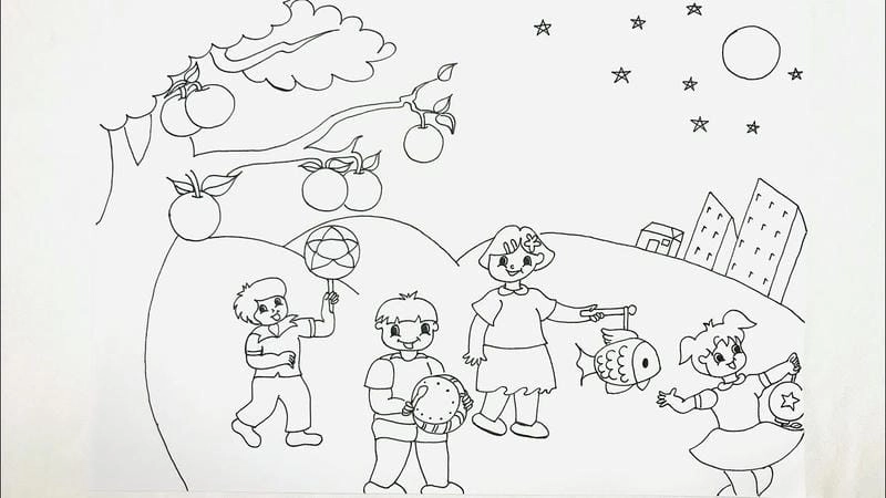 Tự hào với tranh tô màu tết việt đậm đà bản sắc