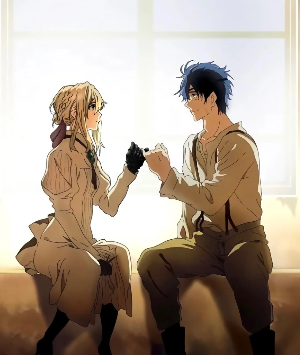 Violet Evergarden x Gilbert fanart nghệ thuật đẹp mê hoặc