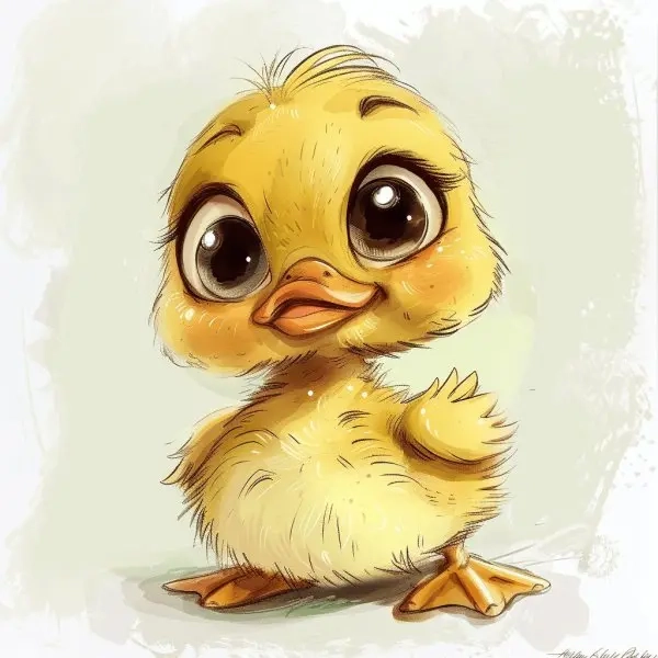 Tải ngay hình nền vịt cute chibi chất lượng