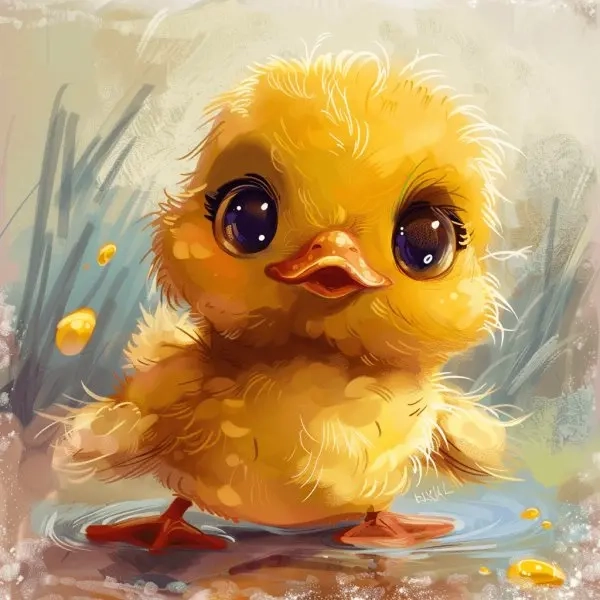 Dùng làm avatar vịt cute chibi cực xinh