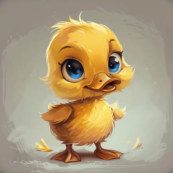 Ý tưởng vẽ con vịt chibi siêu dễ