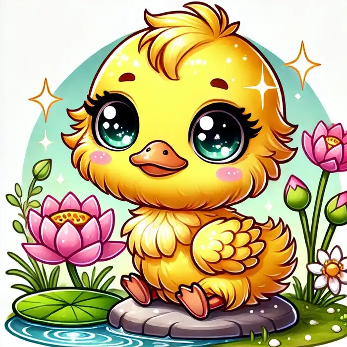 Ngắm nhìn chibi vịt đáng yêu