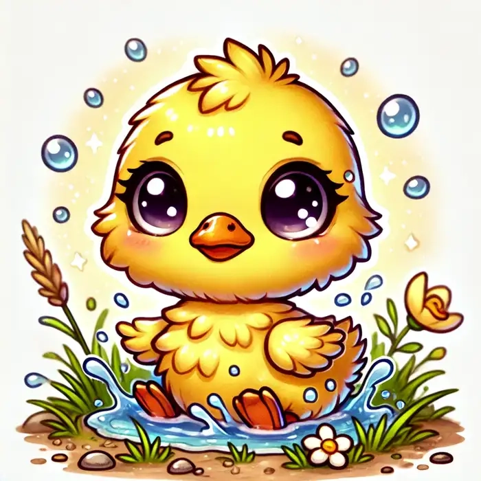Tham khảo vẽ mr vịt chibi cute