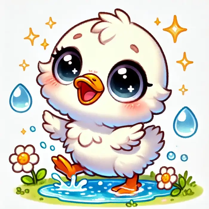 Tải ngay ảnh con vịt cute chibi đẹp