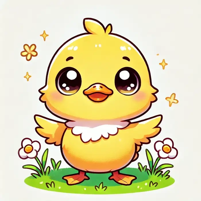 Hình 1 con vịt chibi dễ thương