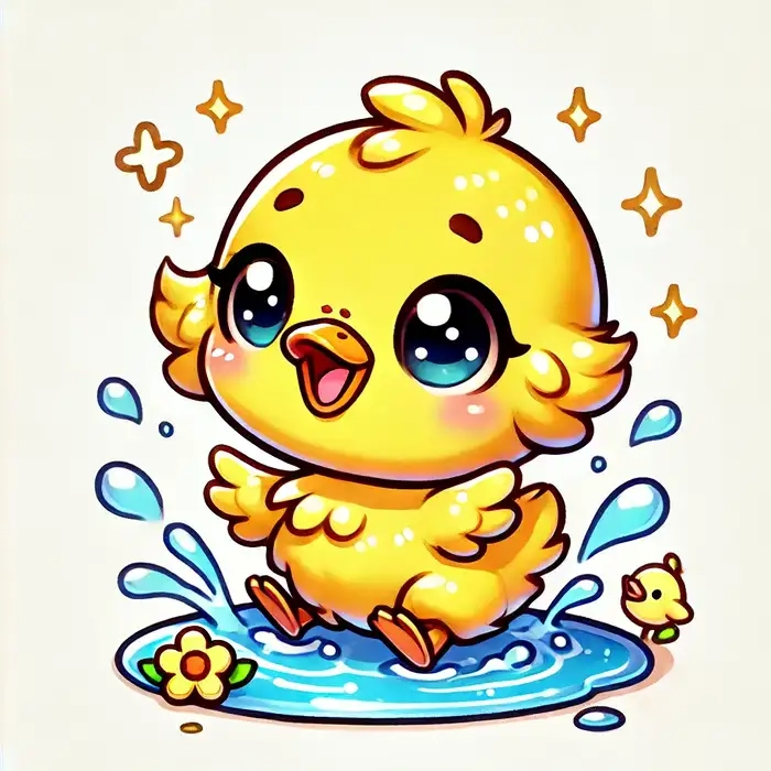 Bộ hình ảnh vịt chibi cute mới