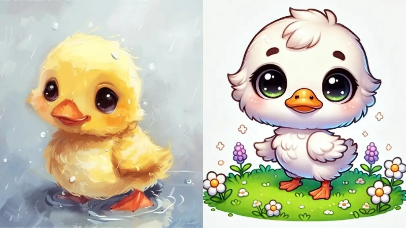 Ảnh vịt chibi là như thế nào