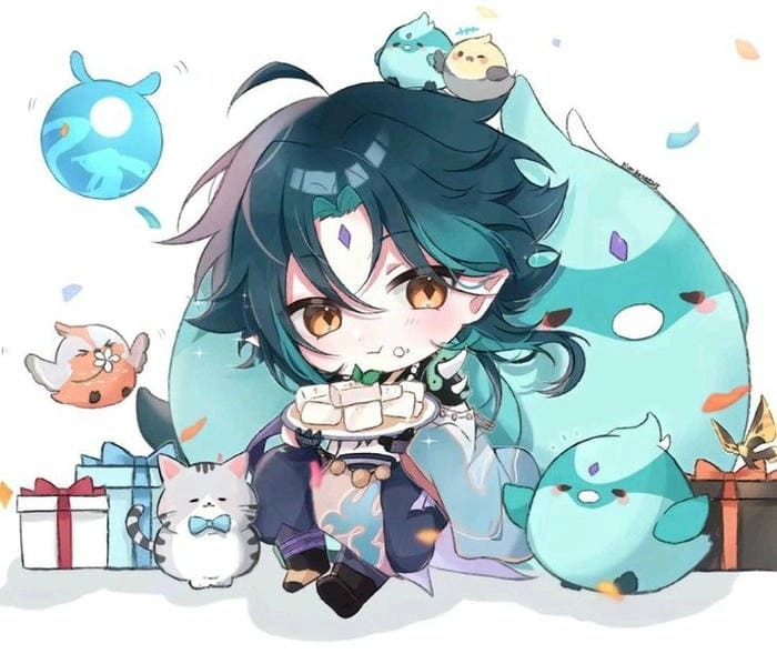 Sưu tầm ngay sticker xiao chibi đẹp lạ