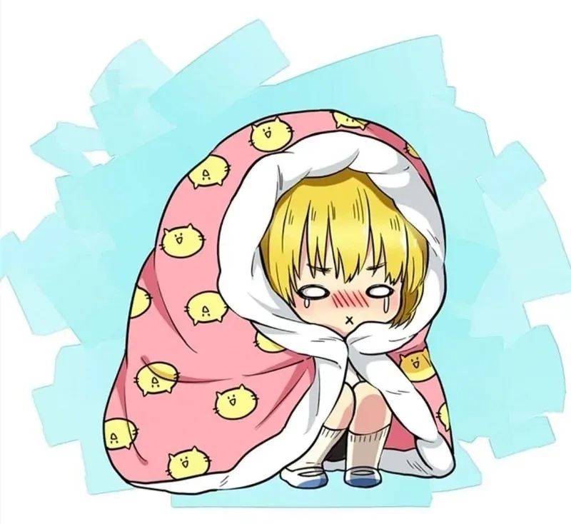 Hình Zenitsu chibi nhỏ bé nhưng đầy dũng khí