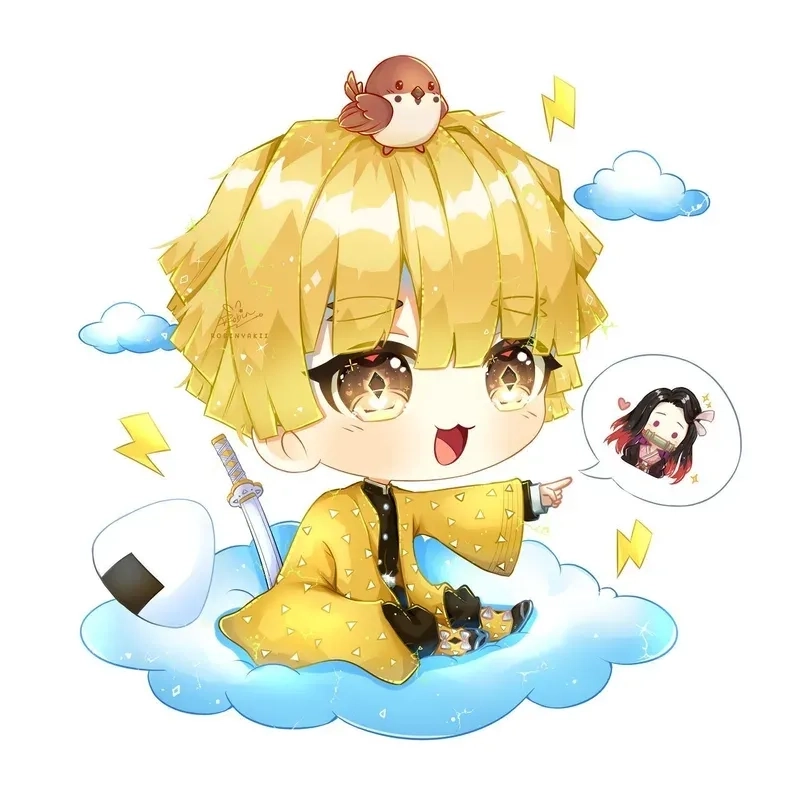 Thanh gươm diệt quỷ Zenitsu chibi thật ấn tượng