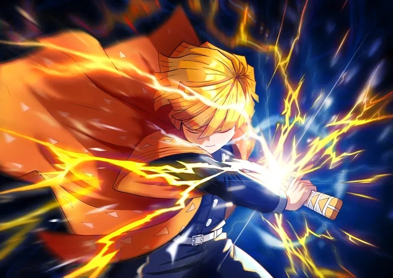 Zenitsu anime ngầu xuất hiện như tia chớp