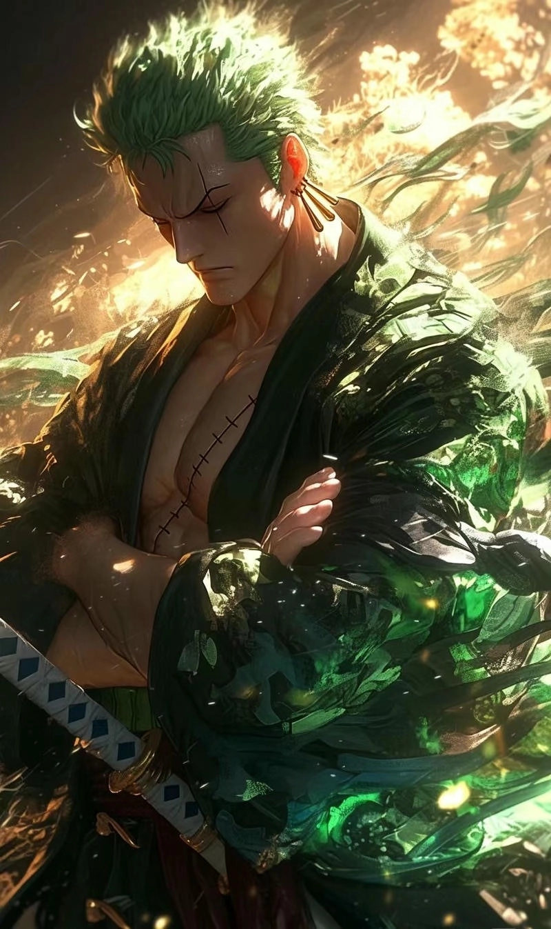 Roronoa Zoro Wano hình ảnh chiến binh rực lửa