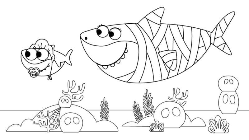 Tranh tô màu cá mập là như thế nào