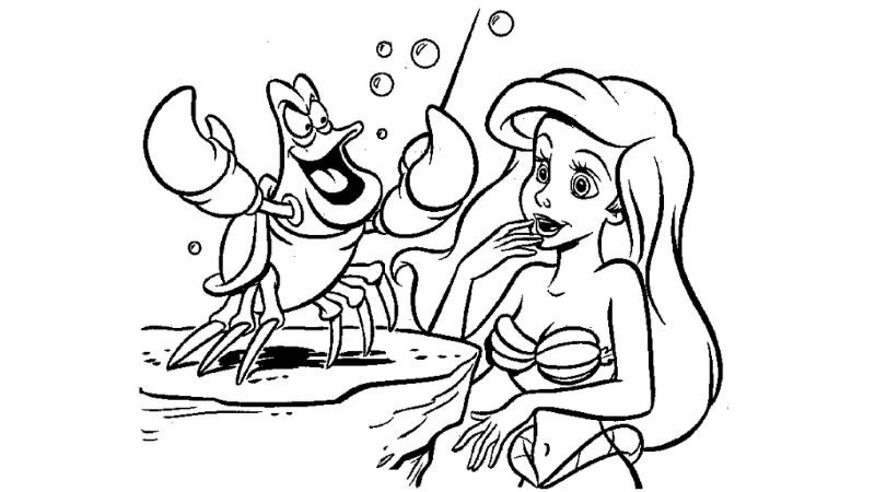 Sưu tầm ngay tranh tô màu tiên cá xinh