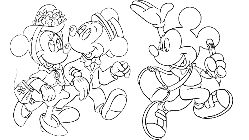 Tranh tô màu chuột mickey là như thế nào