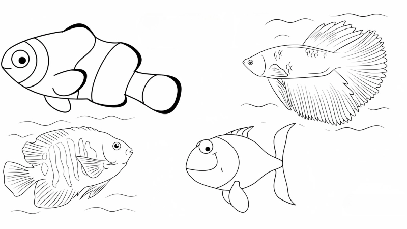 Tranh tô màu con cá là như thế nào