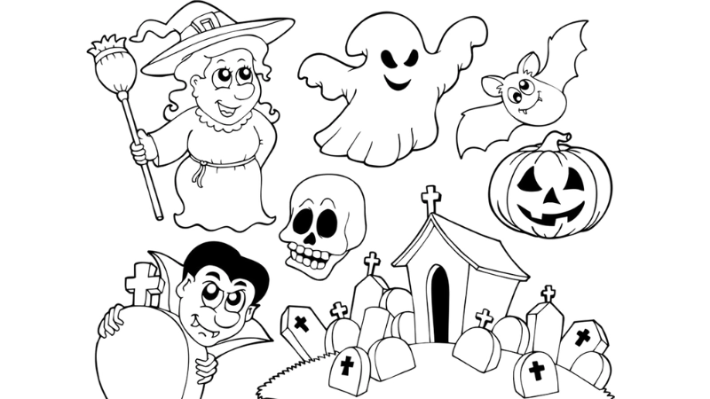 Tranh tô màu halloween là như thế nào
