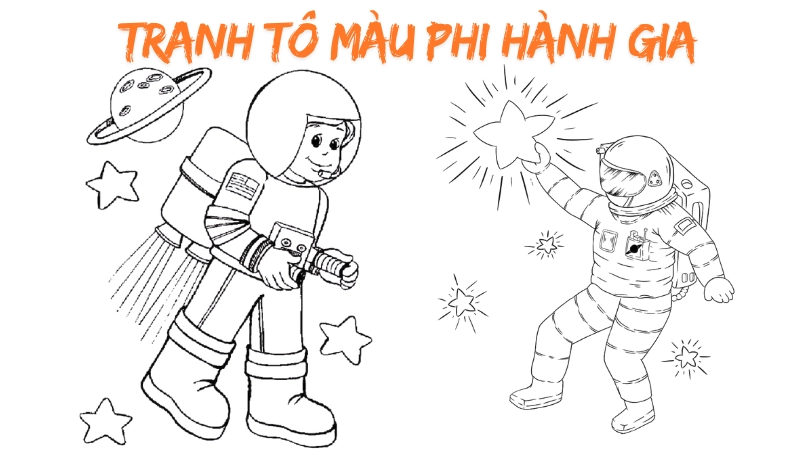 Tranh tô màu phi hành gia là như thế nào