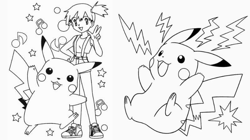 Tranh tô màu pikachu là như thế nào