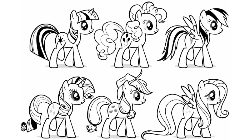 Tranh tô màu pony là như thế nào